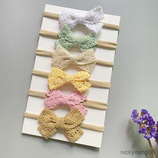 

hair accessories baby girl bows headband newborn hollow hairband for kids princess bands infant headbands elastic headwear r230608, Slivery;white