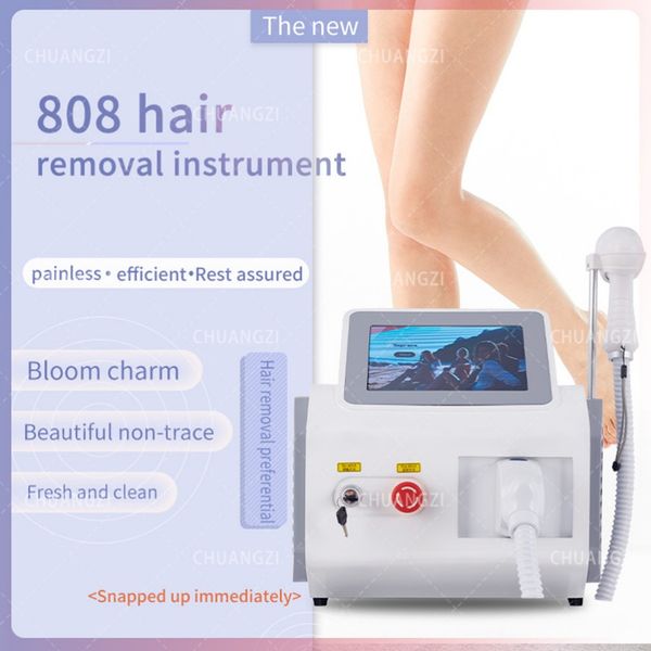 

diode laser 755 808 1064nm multi-wavelength epilator cooling head painless skin rejuvenation beauty equipmen, Black