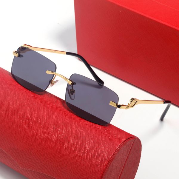 

leopard mens sunglasses frameless luxury gold luxury accessories womens sunglasses a variety of styles high configuration designer sunglasse, White;black