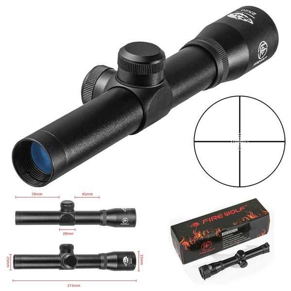 

fire wolf 2x20 scopes rapid target acquisition hunting rifle scopes mil-dot optical sight mobile size pocket scope