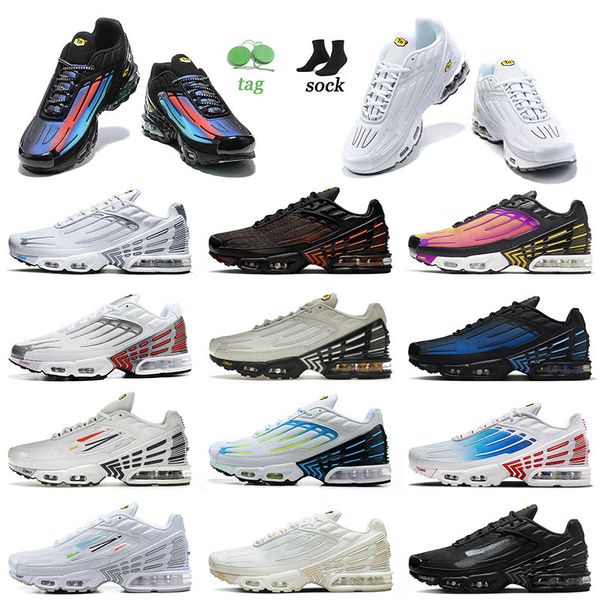 

tn 3 plus designer shoe tuned running shoes leather triple black unity bone black royal silver blue athletic trainers sneakers