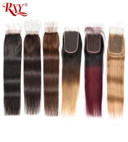 

straight lace closure rxy brazilian hair remy human hair closure 1b242799j closures pre plucked ombre hair closure7643654, Black