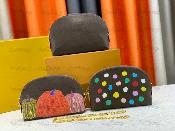 

ladies designer makeup beauty case pumpkin print toiletry bag yk cosmetic pouch make up bag women kusama makeup beauty case pochette cosmeti