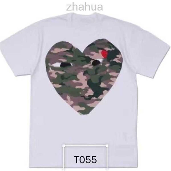 

fashion mens play t shirt designer red heart commes casual women shirts des badge garcons high quanlity tshirts cotton embroideryh5tq, White;black