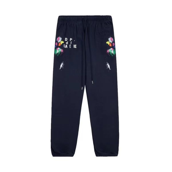 

designer galleries mens jeans dept pants sweatpants speckled classic letters print men's women's couple loose versatile casual pan, Black