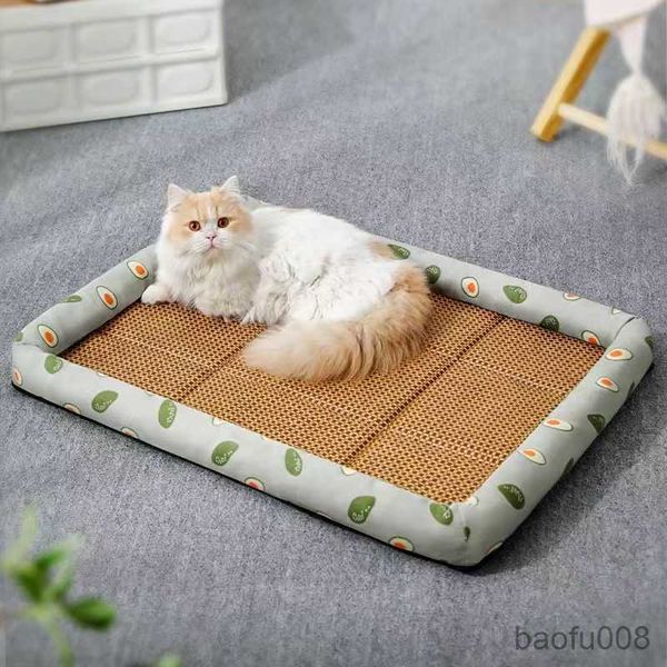 

cat carriers houses madden summer cat bed lightweight breathable pet rattan mat cat nest mat ice nest bed cat cool nest small r230608