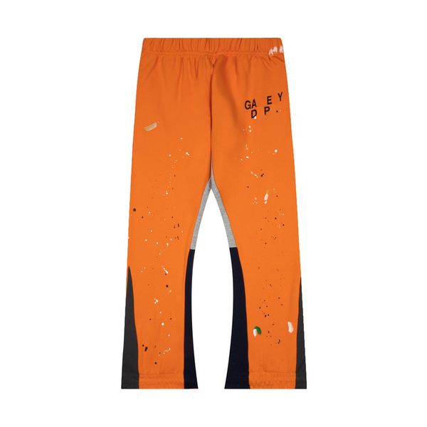 

designer galleries mens jeans dept pants sweatpants speckled classic letters print men's women's couple loose versatile casual pan, Black