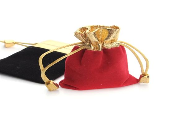 

gold bead velvet bag jewellery pouch gift bags wedding drawstring bag woman jewelry display gift packaging bag9415588, Pink;blue