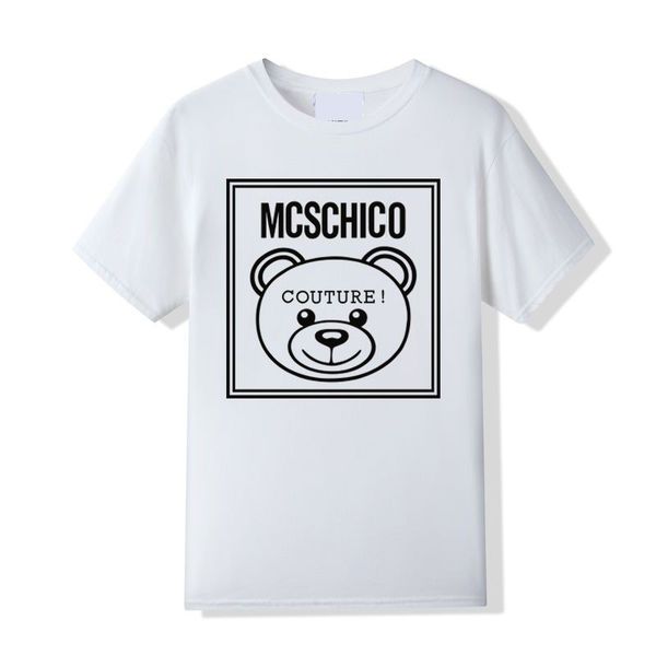 

moshino mens t shirts designer brand mosshno letter summer t shirt fashion casual soft shirts, White;black