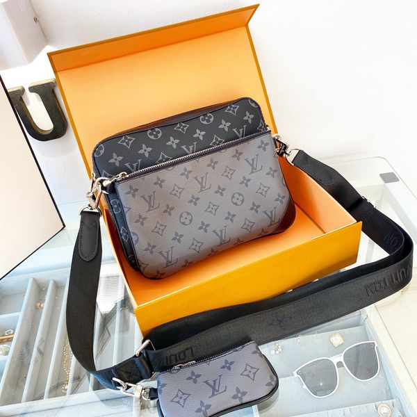 

AAAAA Quality Louis Vuitton Mens Leather Crossbody Bag M69443 Trio Messenger Designer Handbag Dupes LV Man Bags Luxury Brand 1:1 Handbags With Box 25CM