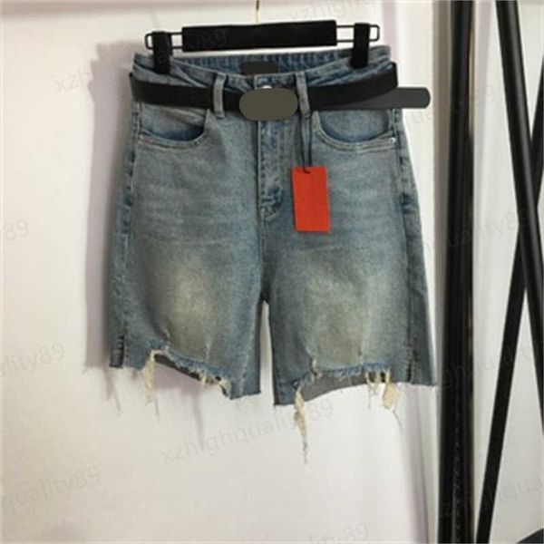 

diesel womens shorts designer summer denim shorts new blue fashion hole button fly five-part pants with metal logo belt designers women clot, White;black