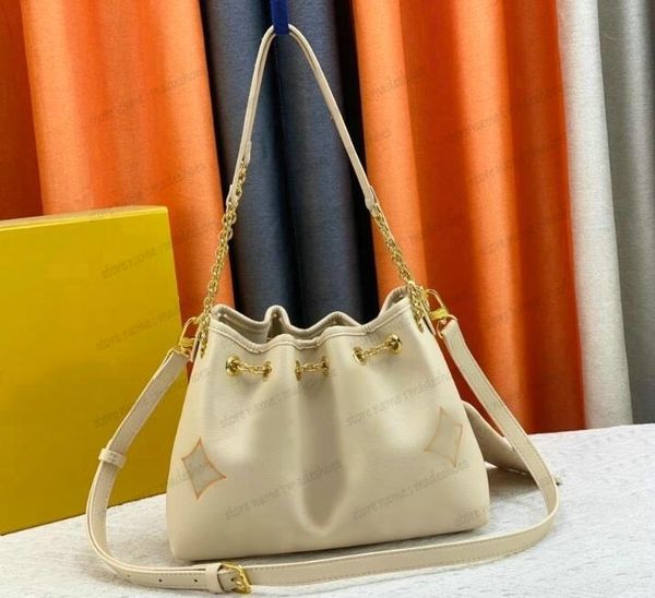 

designer womens summery degrade bag summer bundle handbag drawstring bag with removable zipped pouch embossed monograms gradient shades cros