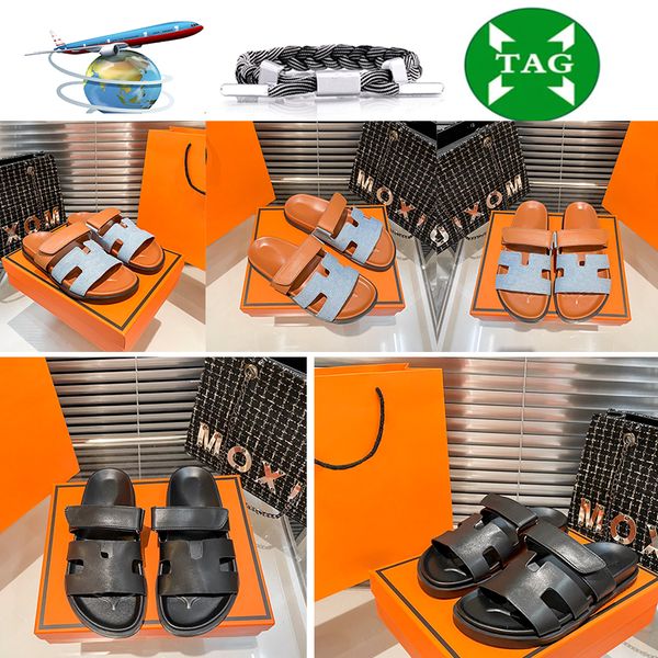 

fashion sandals oran luxury chypre h slippers designer for womens mens canvas leather beach home street flat sandals lady flip flops sandles, Black