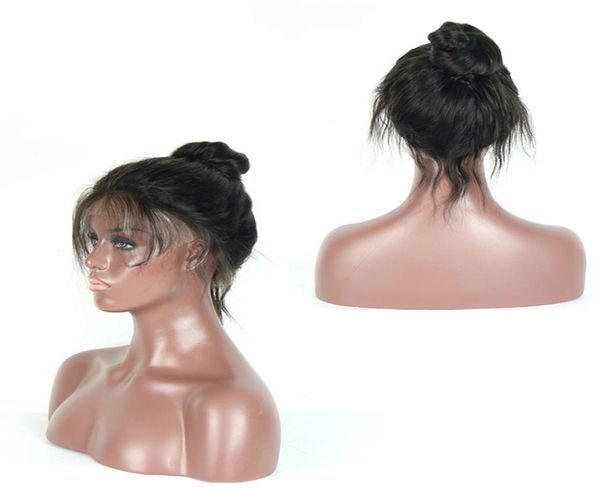 

new arrival 360 lace frontal human hair wigs with 360 full around baby hair body wave pre plucked brazilian peruvian malaysian che7972956, Black;brown