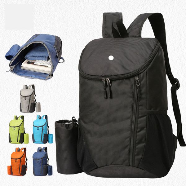 

lu folding backpack schoobag for teenager big lapbag waterproof nylon foldable backpacks sports 6 colors for hiking