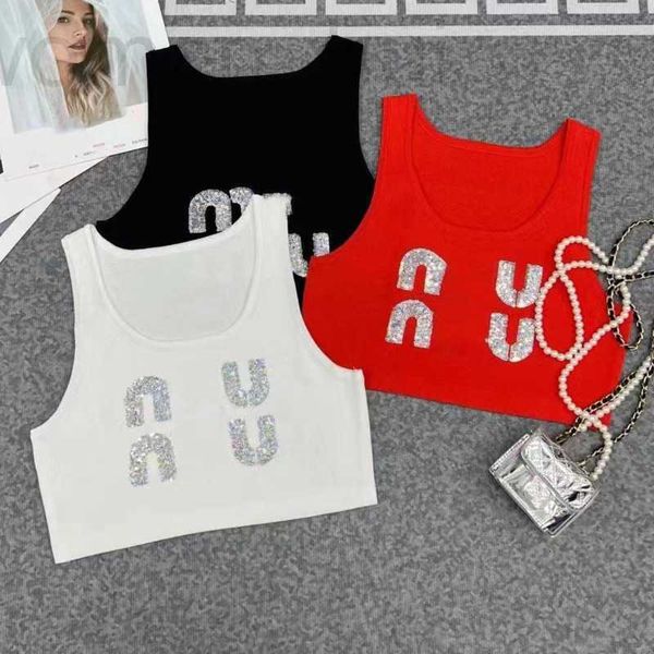 

women's tanks & camis designer womens vest new heavy industry beaded letters tank hanging straps women jacket 00c6, White