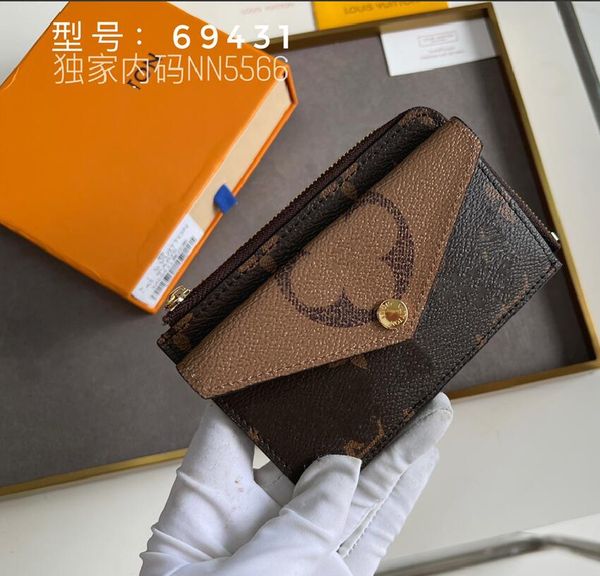 

leather wallets zipper long wallet women's luxury bag coin wallet business card holder casual totes shopping handbag classic card holde, Brown;gray