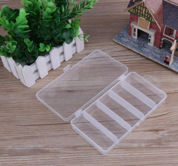 

multifunctional high strength 5 compartments storage case transparent visible pvc fishing lure spoon hook bait tackle box9527816