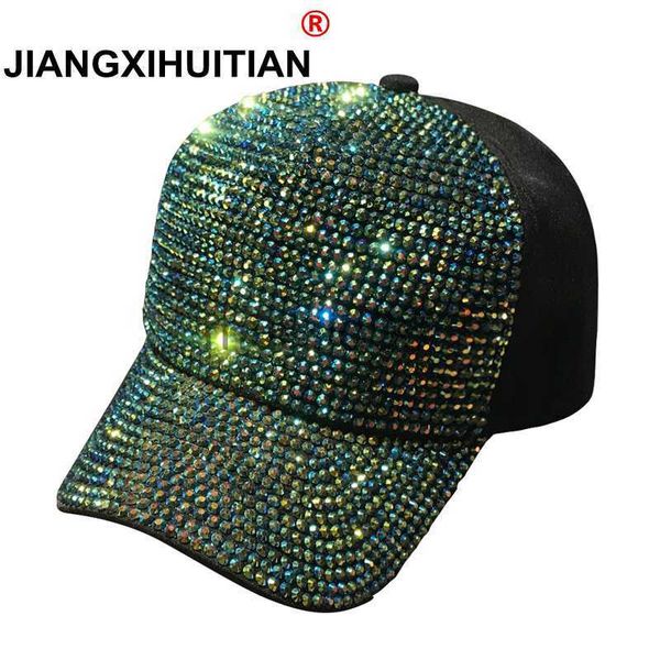 

ball caps 2018 rhinestones luxury pearl sequins baseball cap for women summer cotton hat girls snapback hip hop hat gorras casquette bones j, Blue;gray