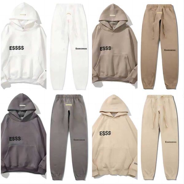 

men's women hoodies & sweatshirts leisure fashion trends designer tracksuit essentail hoodies set casual oversize hooded pullover 2023, Black