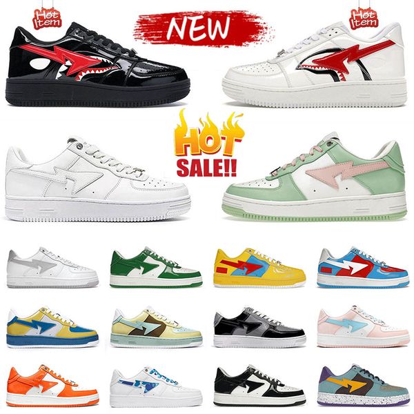 

2023 bapests sandals mens casual shoes sk8 sta designer camo shark white giant black grey orange red orange camouflage men women trainers sp
