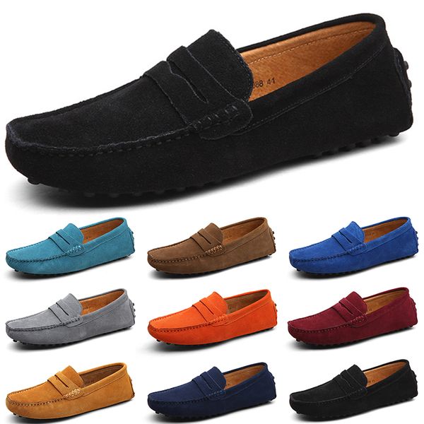 

men casual shoes solid color black breathable silvers taupe blue green red jogging walking low soft multi leather mens trainer outdoor sneak