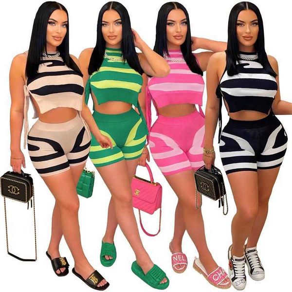 

women tracksuits two piece set designer 2023 new sleeveless tank strap printing fashion casual sportwear 4 colours s-xxl, Gray