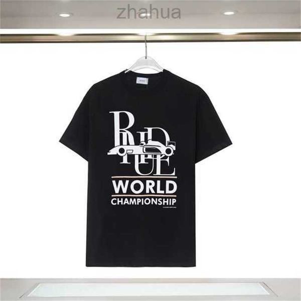 

mens letter print t shirt luxury black fashion designer summer short sleeve rhude tshirts size s-xxxlfml4, White;black