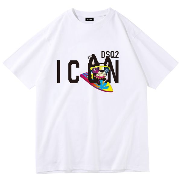 

icon dsq2 dsqicon2 new mens printed shirts t shirts brand casual classic fashion personality trend for simple street short sleeve lc dt1104, White;black
