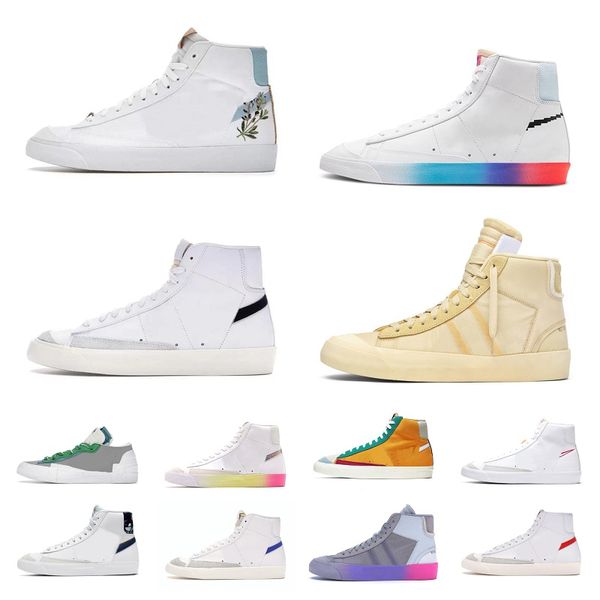

men og blazer mid 77 vintage blazers jumbo women casual shoes black white indigo pine green pomegranate arctic punch mens trainers designer