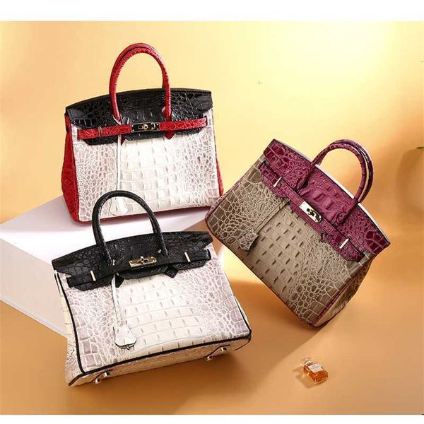 

leather handbag designer bags new alligator the tote sac de jour pattern color contrast portable messenger luxuries designer women bag