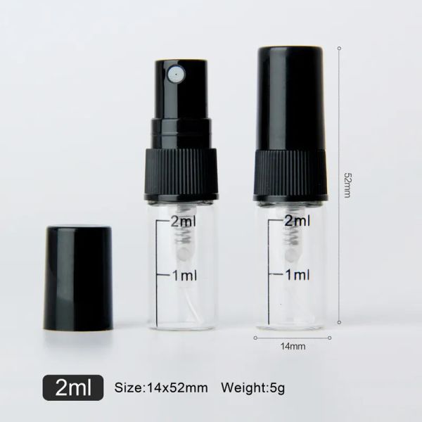

empty 2ml atomizer spray bottle transparent mini sample perfume bottles 5000pcslot from china manufacture dhl ups fedex free