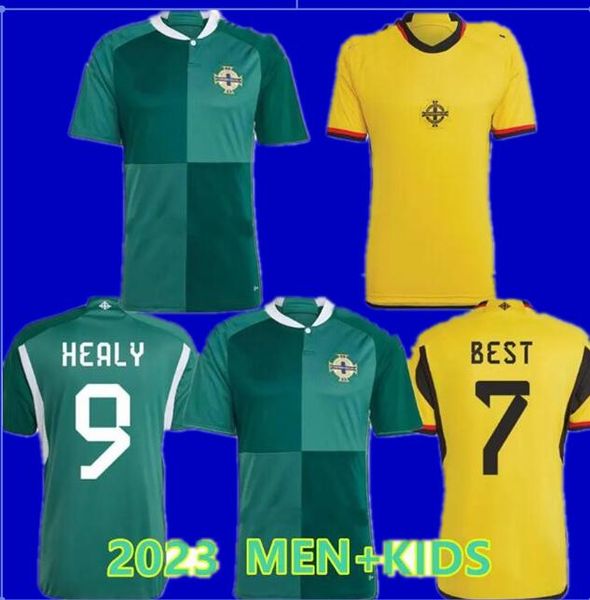 

2022 2023 thailand northern ireland soccer jerseys 22 23 home blue evans lewis saville magennis mcnair ballard man kids kits women footballv, Black;yellow