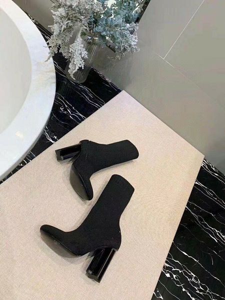 

new nude boots women's black martin boots paris fashion designer luxury genuine leather thick