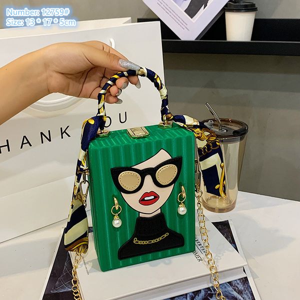 

wholesale ladies shoulder bags 5 colors personality niche retro beauty graffiti handbag fashion stitching beauty mobile phone coin purse swe