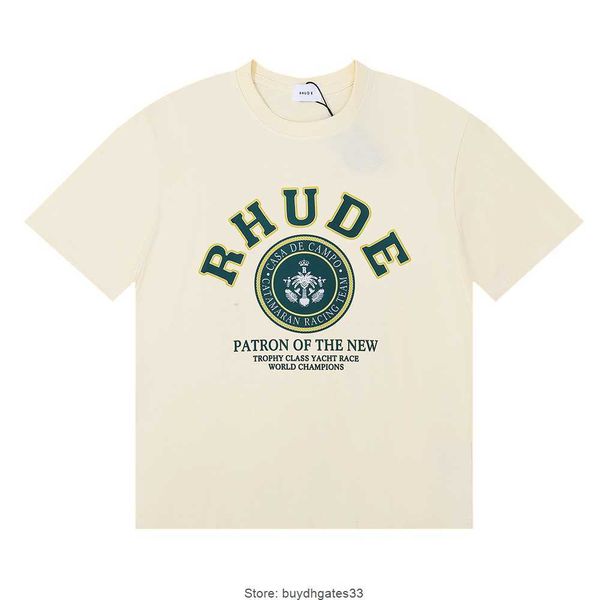 

rhude t-shirt summer designer t shirt men t shirts luxury letter print shirt mens women clothing short sleeved s-xl, White;black