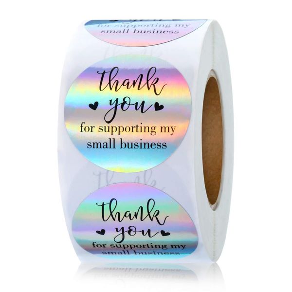 

roll mounted laser gilded wedding decoration thank you for order sealing sticker