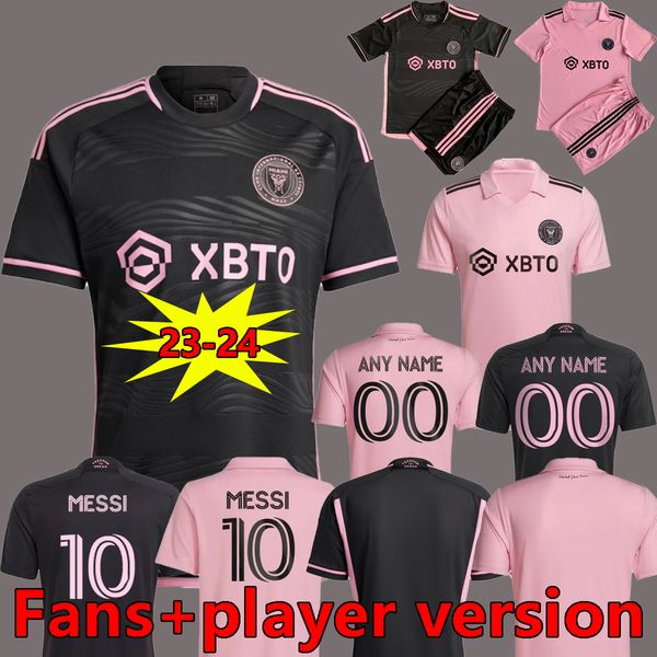 

messis inter miami cf soccer jerseys 2023 2024 player fans version shirt matuidi higuain jean fray campana yedlin beckham mls 23 24 football, Black;yellow