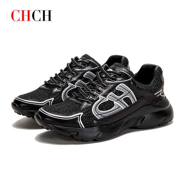 

chch 2023 new men flat casual shoes lace up ultralight sole shoes designer platform sneaker male walk brand shoes men