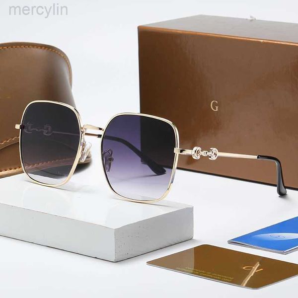 

luxury designer cucci sunglasses men's women's sunglasses metal trend square large frame sunglasses big face thin men and women wi, White;black