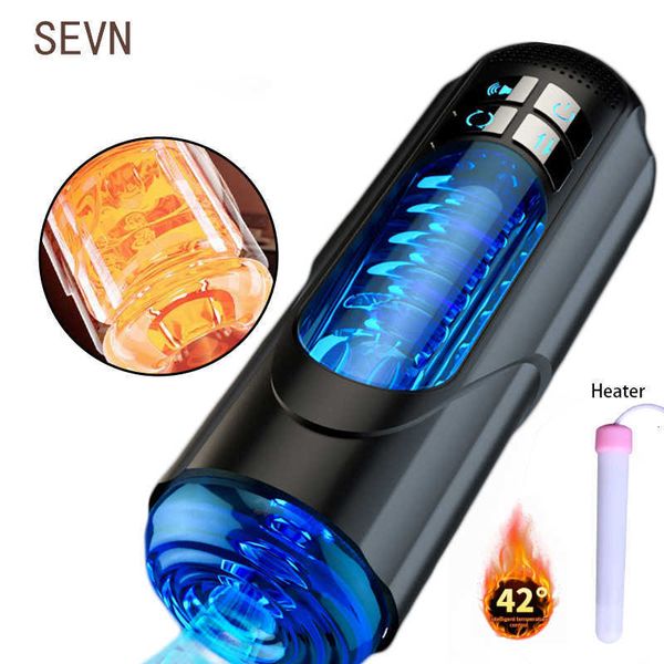 

toy massager automatic male masturbator cup powerful vibrating blowjob sucking telescopic vaginal mouth toys for men