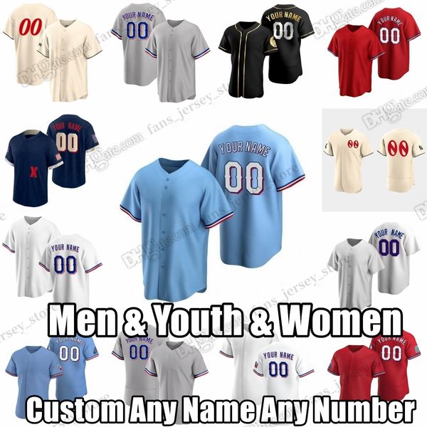 

custom s-6xl nolan ryan baseball jersey marcus semien jon gray corey seager jacob degrom joe barlow brock burke ezequiel duran mitch garver, Blue;black