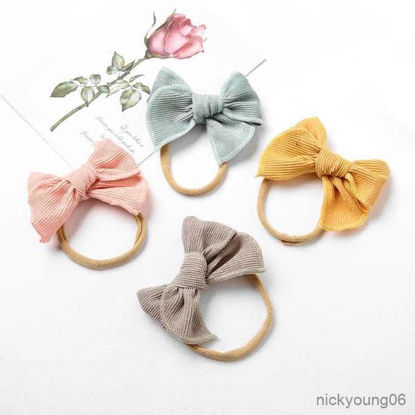 

hair accessories baby headband bands children bows headbands for girl thin hairband solid color newborn cute r230608, Slivery;white