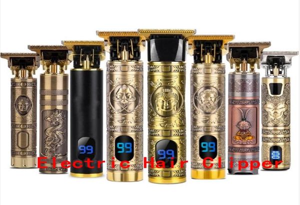 

t9 electric hair clipper trimmer for men rechargeable shaver beard barber hairs cutting machine professional 0mm baldheaded zero g2625690