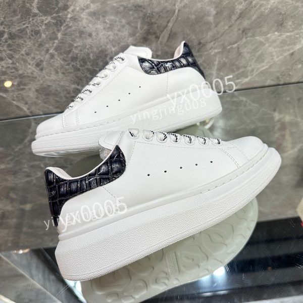

designer men women quality classics flat sneaker casual shoes leather white letter overlays fashion platfnorm sneakers2023, Black