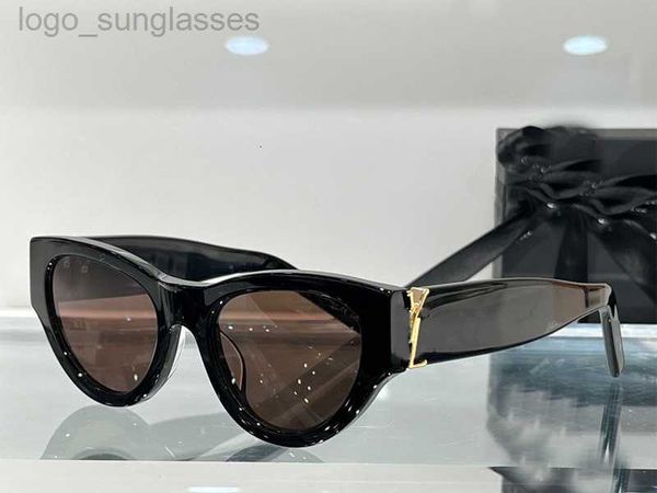 

fashion thick frame sunglasses designer woman men luxury retro sun glasses gold letter women eyewear uv proof sunglass with box cat eye new, White;black