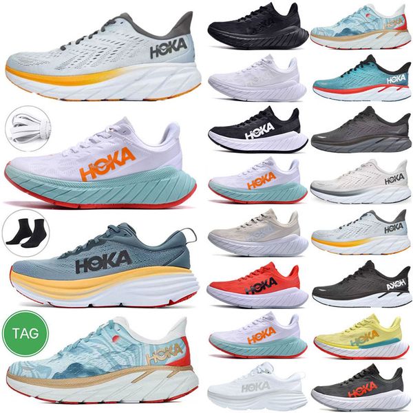 

hoka bondi 8 running shoes hokas clifton 8 9 people jogging trainers cyclamen sweet lilac black triple white mist blue carbon 2 on cloud wom