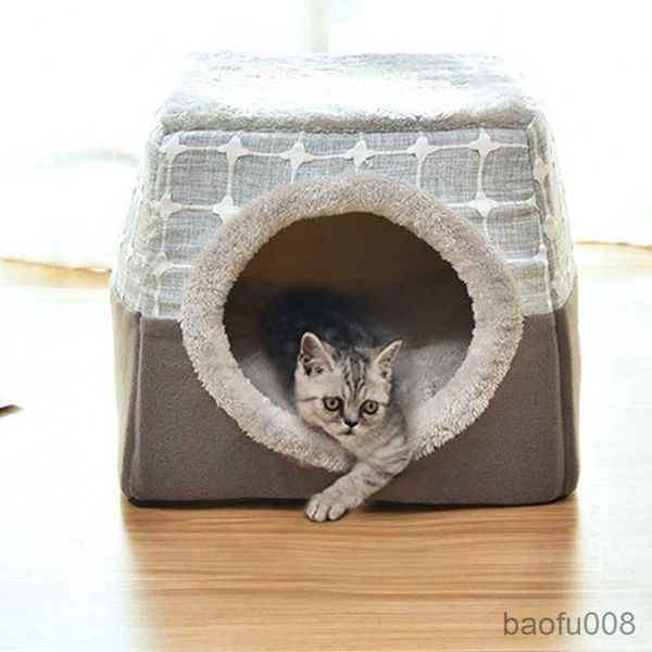 

cat carriers houses cat soft pet cushion small nest mat foldable kitten deep sleep house pet r230608