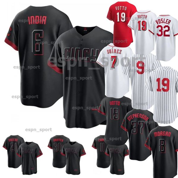 

elly de la cruz jonathan india jerseys 2023 city connect joey votto andrew abbott 9 matt mclain tyler stephenson hunter greene jose barrero, Blue;black