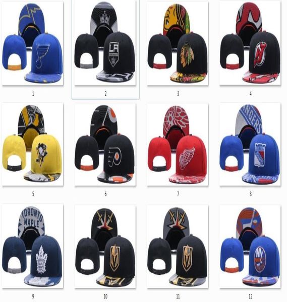 

caps team hockey snapback hats black color cap goldblackgray visor team hats mix match order all caps hat1314776, Black;white